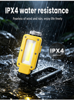 Lampe de travail compacte à 8 modes, multi-angles réglables, XTE COB LED, rechargeable, lampe d'inspection avec support magnétique, lampe de réparation pour atelier