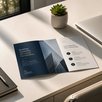 Brochure pliée personnalisée de haute qualité, taille personnalisée disponible, brochure imprimée sur mesure