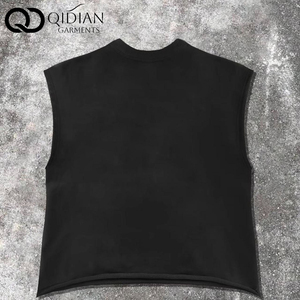 Canotta da <span class=keywords><strong>Uomo</strong></span> Personalizzata 100% Cotone Oversize Stile Hip Hop Senza Maniche con Stampa DTG, Canotta Pesante - Product Image 4
