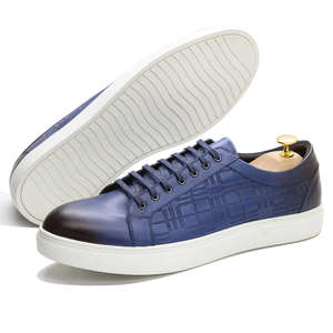 Nueva Llegada, Zapatos Casuales de Piel Vacuna Genuina Estilo Skateboard para Hombre, con Cordones, Transpirables, para Caminar, Deportes y Correr - Product Image 2