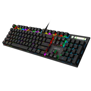 Aikun gx9100 có dây Cầu Vồng Đèn nền chơi game Bàn Phím Cơ khí thiết bị chuyển mạch đa phương tiện kích thước đầy đủ điều khiển âm lượng Loại-C cổng - Product Image 4