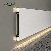 Plinthe LED en aluminium moderne pour éclairage décoratif haut et bas, profilé de plinthe murale et de sol pour projets hôteliers