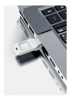 Mini clé USB 32 go 64 go en plastique, lecteur Flash crypté par empreinte digitale avec Logo personnalisé, lecture/écriture haute vitesse, disque USB 128 go plus sécurisé