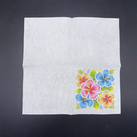 Offre Spéciale personnalisée 1/4 serviettes en papier jetables pliées sans poussière 1ply 23*23cm pour restaurants cafés et fêtes serviettes en papier Airlaid