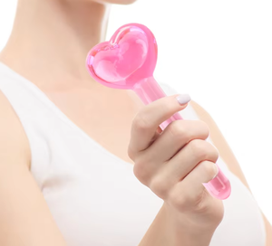 Eart-haped GH IGH ororosilicato asslass assassage tick con LIP on-Slip ponponge ixed Old & eat esistant para Full Body assage - Product Image 2