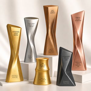 Trophée personnalisé en alliage d'aluminium – Cadeau d'entreprise, récompense pour champion de ventes, reconnaissance des partenaires, prix de cérémonie d'affaires exécutives - Product Image 1