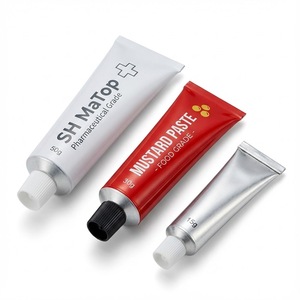 Tubo de Aluminio Plegable con Boquilla Sellada Herméticamente y Tapa Perforadora para Envasado de Pasta de Alimentos de Grado Farmacéutico y Mostaza - Product Image 3