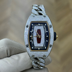 Orologio da donna di alta gamma con bracciale tempestato di diamanti, edizione limitata 07-01, orologio meccanico automatico per affari, occasioni sociali e sport. - Product Image 1