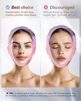 Masque facial sculptant en V léger et respirant avec logo personnalisé, sangle de menton en néoprène et polyester pour le raffermissement de la mâchoire