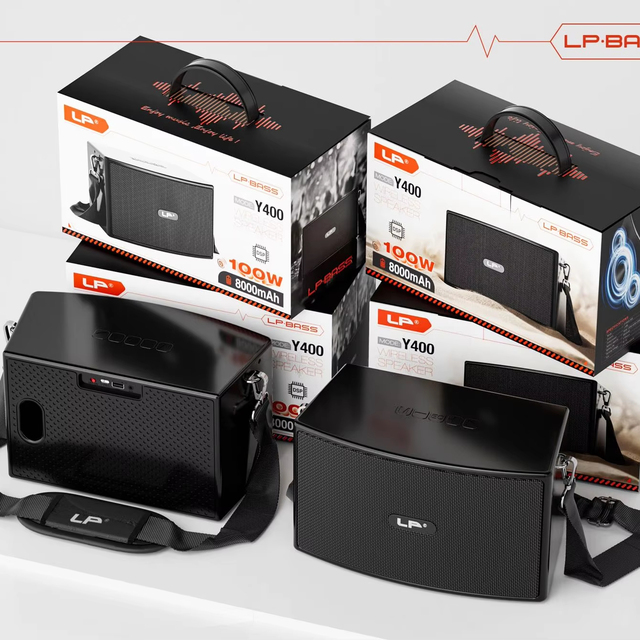 LP BASS-Y400 100W Portable Bluetooth Speaker 8000mAh TWS Wireless Speaker Outdoor Party Subwoofer with EQ DSP
