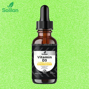 Solilan Vitamin D3 cairan Oral tetes Megadose 10000 IU organik Vitamin D3 untuk dewasa anak-anak remaja dukungan kekebalan tubuh kesehatan tulang - Product Image 1