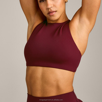 Ensembles deux pièces sans coutures personnalisés à bretelles croisées pour femmes, tenues de sport grande taille, ensembles de gym courts, vêtements de sport pour femmes, fitness