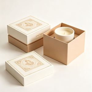FX Customizable Luxury Aroma Candle <b>Lid</b> Base Rigid Gift <b>Box</b> Sturdy Chipboard Matte Lamination Recyclable Magnetic Paper Boxes - Product Image 5