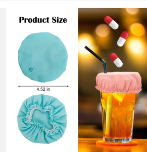 Cubierta para Bebidas de Látex Anti-Picaduras con Logotipo Personalizado en Varios Colores, Cubierta Impermeable para Vasos con Tapa de Vidrio para Fiestas, Accesorios de Bar - Product Image 3