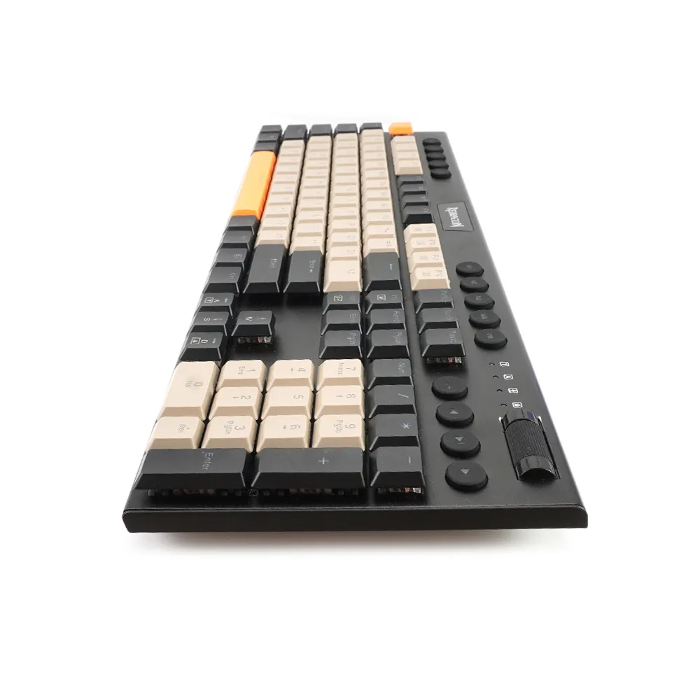 Teclado de jogo mecânico, alta qualidade, ergonômico, slim, oem, rgb, sem fio, bt, perfil inferior, 104 teclas