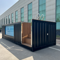 Piscine Conteneur Modulaire Personnalisée Directement de l'Usine, Portable, pour Jardin, Hôtel, Complexe Hôtelier et Loisirs en Plein Air