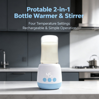 Chauffe-biberon portable sans fil pour bébé avec affichage numérique de la température pour les voyages