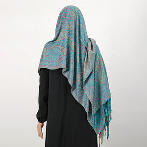 2025 lunga moda donna accessorio di protezione solare abito da sera matrimonio stile etnico anacardi fiori modello scialle sciarpa - Product Image 3