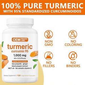 อาหารเสริมฉลากส่วนตัว แคปซูลขมิ้น แคปซูลเคอร์คูมินและพริกไทยดำ แคปซูลขมิ้น - Product Image 2