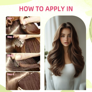 K.SWIGS Venta al por mayor Clip de encaje Cabello humano 100% Cabello Remy Virgen Onda natural Máquina recta Trama doble Clip invisible sin costuras - Product Image 6