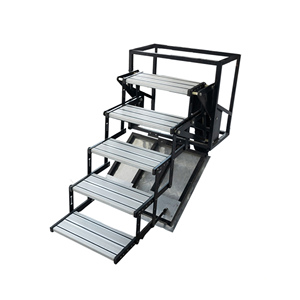 Escalón Plegable Manual de Aleación de Aluminio OEM para RV, Escalera Retráctil de 5 Niveles para Entrada de Caravana/<span class=keywords><strong>Autocaravana</strong></span> - Product Image 4