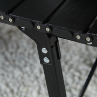 Table de camping pliante en aluminium de 1,2 m pour enfants avec boîte de rangement intégrée - Mobilier de cuisine d'extérieur