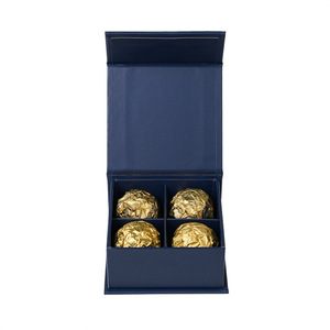 Boîte d'emballage de <span class=keywords><strong>chocolat</strong></span> de luxe en carton recyclé écologique avec logo estampé à chaud, 4 compartiments, fermeture magnétique personnalisée, boîte cadeau UV - Product Image 5
