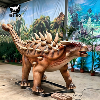 Dinosaure animatronique réaliste grandeur nature en fibre de verre, imperméable et haut de gamme, personnalisé pour les parcs d'aventure intérieurs et extérieurs