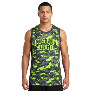 Maillot de basket-ball unisexe pour adultes, respirant, en polyester, sans manches, col rond, à séchage rapide, avec design personnalisé par sublimation - Product Image 1
