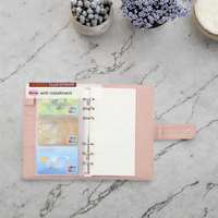 Pochettes pour classeur A5 sans fermeture éclair, porte-cartes en PVC dépoli, 11 trous, transparentes, pour impression numérique, format dossier, étanches, pour espèces