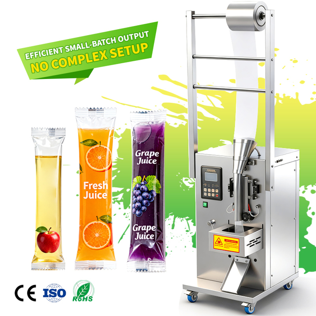 Hot Selling Automatic Small Bags for Juice Packaging Mouthwash Sachet Packaging Machine Syrup Popsicle Packing Machine