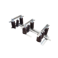 Sectionneur-curseur électrique CHHP GW1-12/630A 3 pôles à fusibles céramiques, marron, Chine, 50/60Hz, extérieur, haute tension MT&HT, montage sur colonne