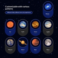 Lámpara de Noche LED Creativa con Forma de Luna y Cielo Estrellado, Mini Lámpara de Control Táctil, Alimentada por USB, Proyección de Logotipo para Dormitorio, Producto Más Vendido