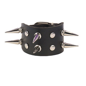2024 New PU Leather Studded <strong>Bracelet</strong> Punk <strong>Bracelet</strong> Adjustable Goth Cuff <strong>Bracelet</strong> Gothic Rivet Buckle Wristband For Men Women - Product Image 5