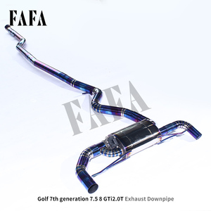 Pour <span class=keywords><strong>Golf</strong></span> <span class=keywords><strong>7</strong></span> <span class=keywords><strong>7</strong></span>.5 8 <span class=keywords><strong>GTi</strong></span> 2.0T système d'échappement en titane dans la section du milieu et de la queue vanne électrique chat arrière tuyau d'échappement silencieux - Product Image 3
