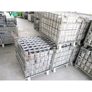 Durable collapsible cold storage warehouse transport industrial metal basket