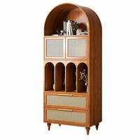 Estantería Modular Arqueada para Sala de Estar, de Madera de Nogal, Ecológica, Duradera, Personalizable, Estilo Moderno de Mediados de Siglo, Fabricada por Profesionales