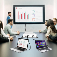 Estación de Conexión USB-C KVM 4K UHD para Conferencias, Carga PD65W 65W, USB3.0 de 5Gbps, Estación de Conexión Todo en Uno para Salas de Reuniones BYOD