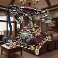WORVABE Le Meilleur Téléphone Fixe Filaire de Qualité Européenne, Style Rétro/Antique