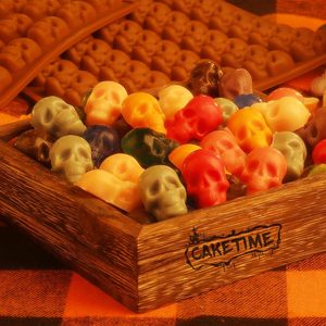 Halloween Mini teschio eco-friendly forno in Silicone stampo antiaderente 1 pezzo caramelle cioccolato cubetto di ghiaccio sapone 2 strumenti per torta - Product Image 5