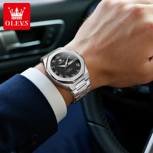   Reloj de Hombre de Cuarzo con Calendario, Luminoso, Impermeable, de Negocios, Clásico, de Lujo, con Logotipo Personalizado OEM 3727, el Más Vendido - Product Image 3