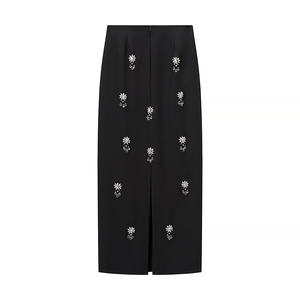 Женские 2025 Летние Новые Шикарные Модные Топы + юбка миди винтажные с открытой спиной без рукавов на молнии сзади Повседневный Женский комплект из 2 предметов - Product Image 5