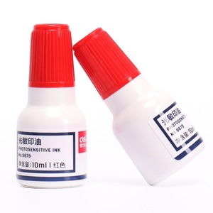 Encre photosensible Deli 10ml Rouge pour tampon encreur de bureau - Product Image 3
