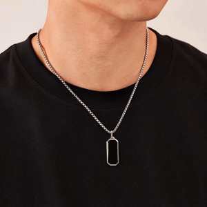 Collar de Cadena de Eslabones para Hombre de Acero Inoxidable de Primera Calidad, Personalizado, Marca CJ, Certificado por Terceros, Plateado - Product Image 6