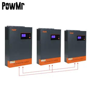 PowMr 15KW 16.5KW 48V 220V/ 380V AC 80A MPPT 500V PV girişi 11000W 3 fazlı hibrid güneş inverteri
