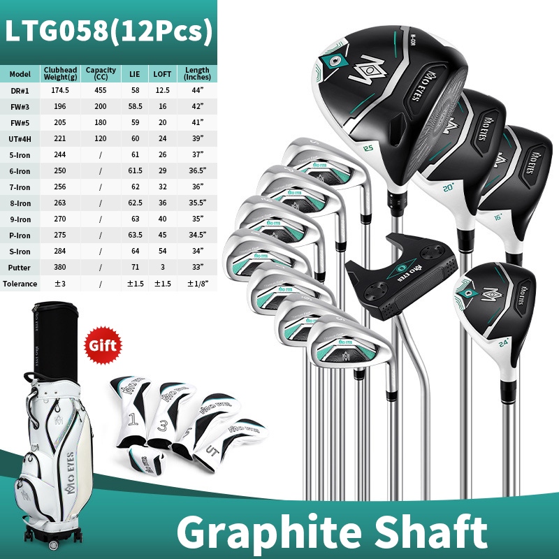 Full set 12Pcs Graphite Shaft Black