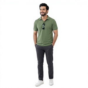Top de alta calidad de algodón Spandex para hombre de negocios Polo camiseta para hombres - Product Image 1