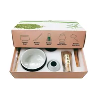 Matcha Set Bambus OEM Amazon Paper Box Packing Green Tea Powder Accesory Japanese Matcha Tea Whisk Set For Matcha