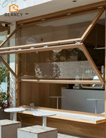 Fenêtres pliantes verticales modernes en verre à rupture de pont thermique, insonorisées, en alliage d'aluminium, pour cuisine et maison, design graphique