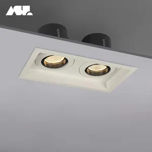 aisilan 2024 Square Anti Glare for Living Room Bedroom multi 3 2 1 head COB DALI Led Recessed Downlight spotlight